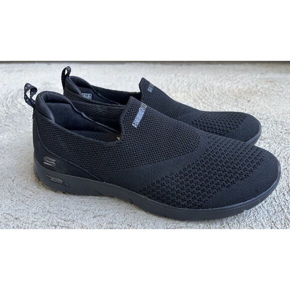 New! Skechers Arch Fit Refine Don't Go Women's 7 Sneaker 104164W Wide Black - Picture 2 of 13